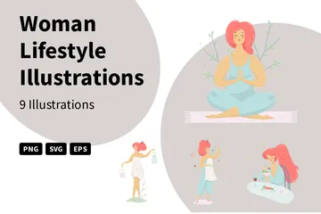 Woman  Lifestyle Illustration Pack