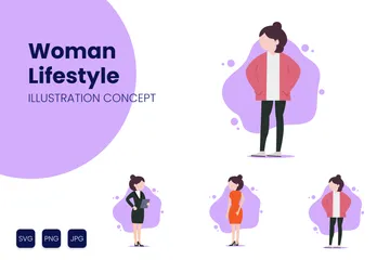 Woman Lifestyle Illustration Pack