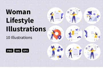 Woman  Lifestyle Illustration Pack