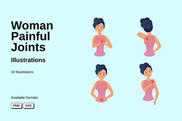 Woman Painful Joints Illustration Pack