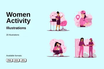 Women Activity Illustration Pack