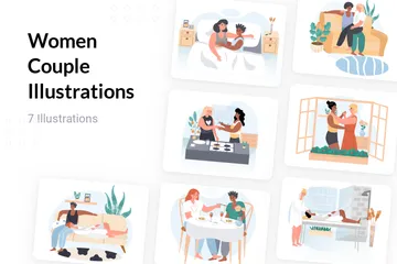 Women Couple Illustration Pack