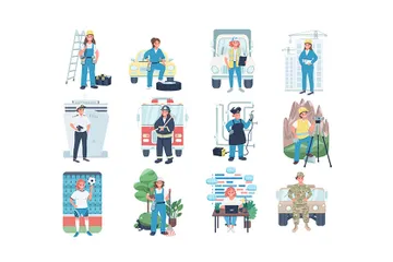 Women Employment Illustration Pack