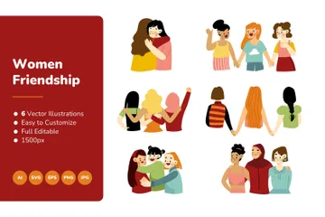 Women Friendship Illustration Pack