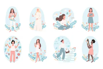 Women Health Illustration Pack