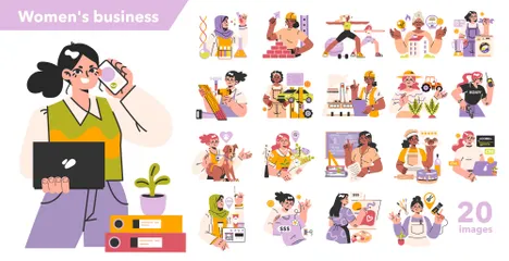 Women's Business Illustration Pack