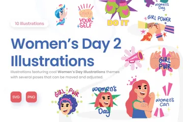 Women's Day 2 Illustration Pack