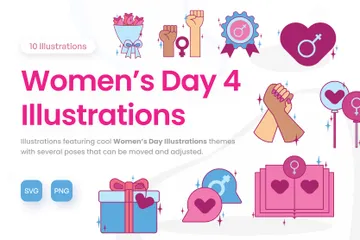 Women's Day 4 Illustration Pack