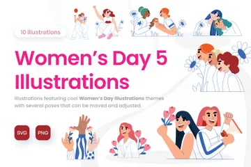 Women's Day 5 Illustration Pack