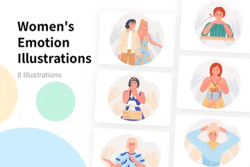 Women's Emotion Illustration Pack