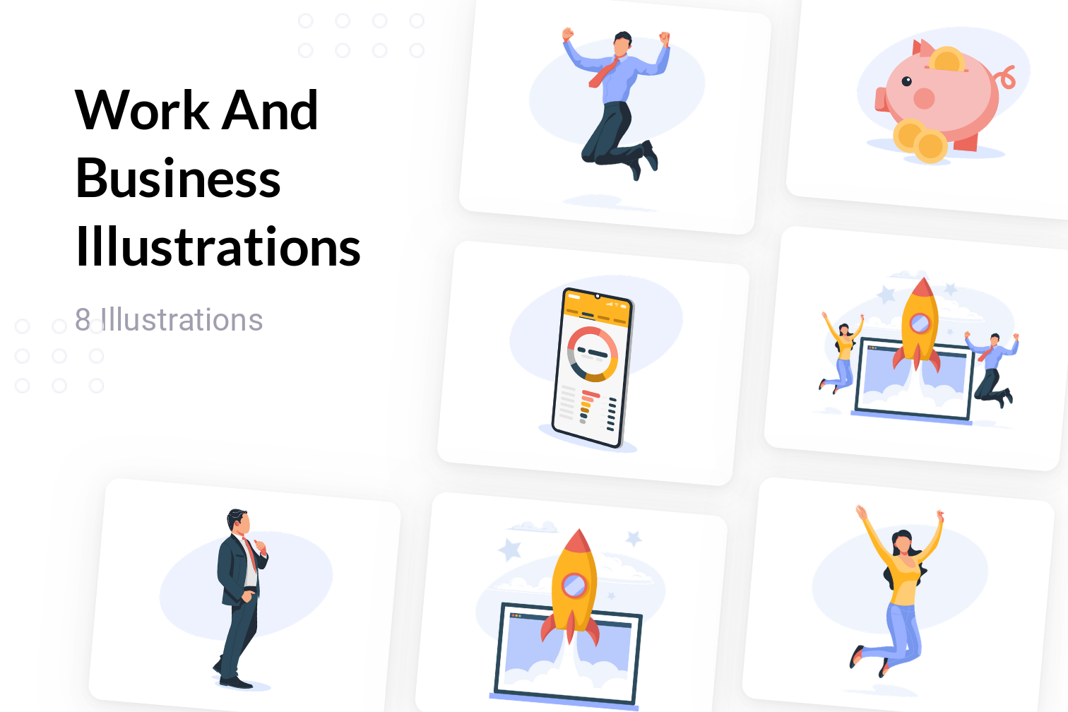 Premium Work And Business Illustration Pack From People Illustrations