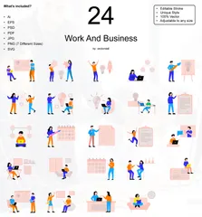 Work And Business Illustration Pack