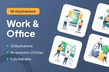 Work And Office Illustration Pack