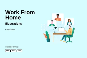 Work From Home Illustration Pack