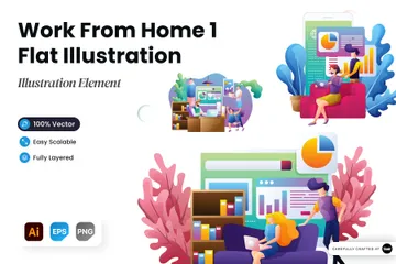 Work From Home Vol1 Illustration Pack