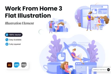 Work From Home Vol3 Illustration Pack