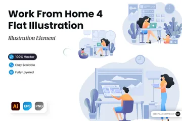 Work From Home Vol4 Illustration Pack
