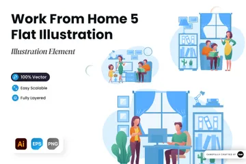 Work From Home Vol5 Illustration Pack