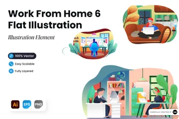 Work From Home Vol6 Illustration Pack