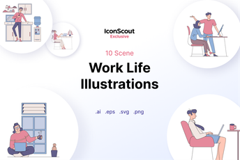 Work Life Illustration Pack