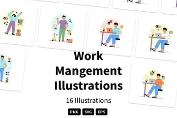 Work Mangement Illustration Pack