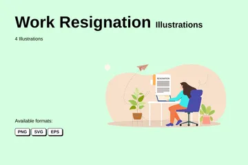 Work Resignation Illustration Pack