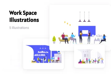 Work Space Illustration Pack