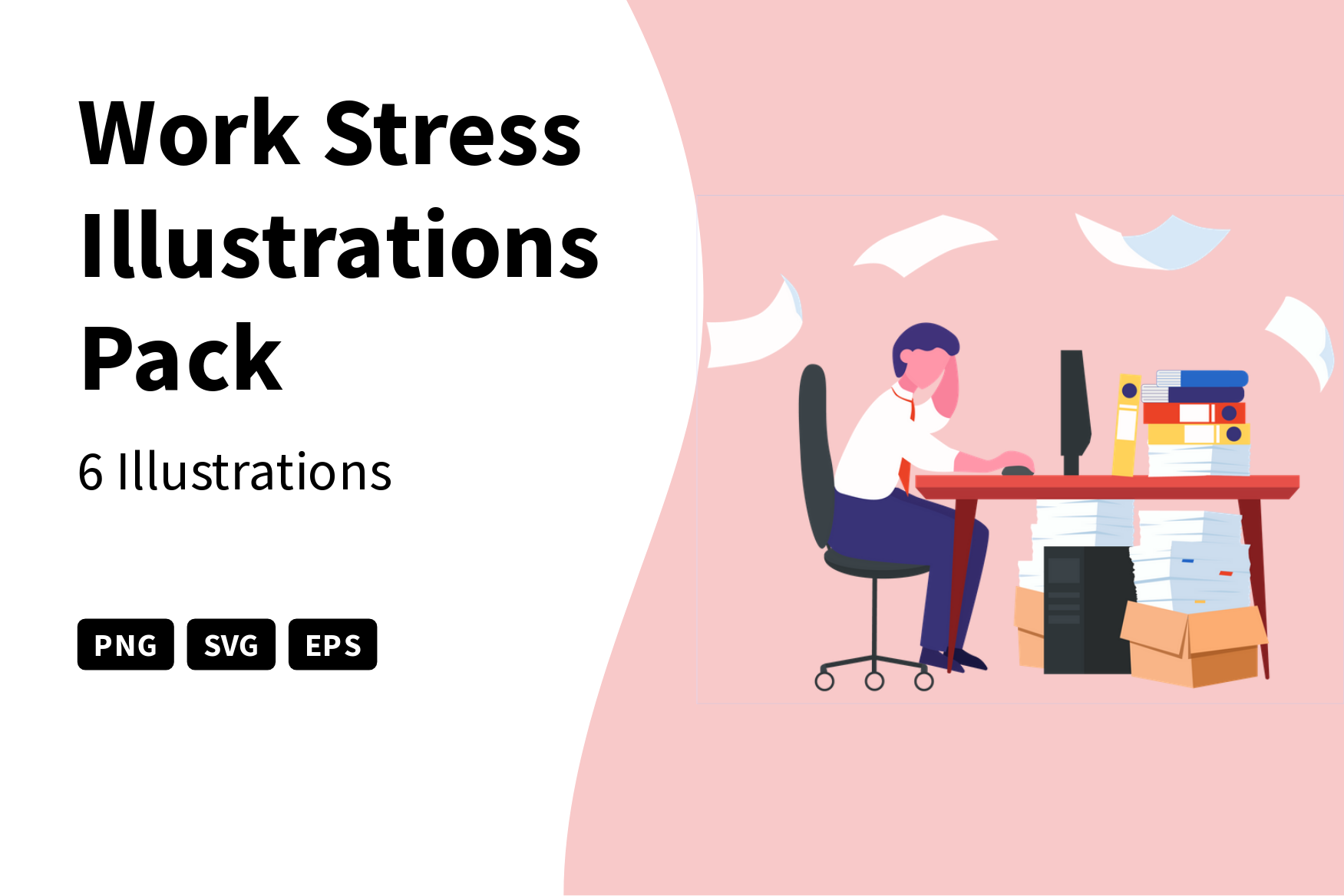Premium Work Stress Illustration Pack From Business Illustrations Premium Work Stress Illustration Pack From Business Illustrations