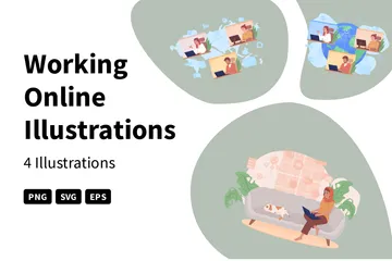 Working Online Illustration Pack