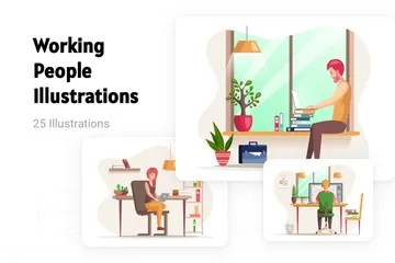 Working People Illustration Pack