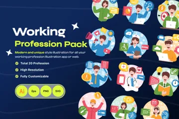 Working Profession Illustration Pack