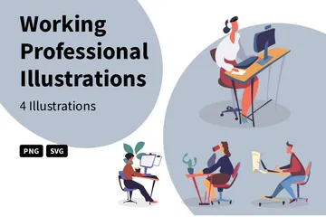 Working Professional Illustration Pack