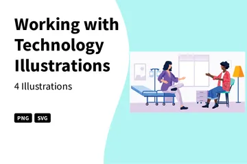 Working With Technology Illustration Pack