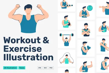 Workout & Exercise Illustration Pack