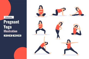 Workout For Pregnant Illustration Pack