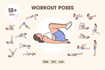 Workout Poses Illustration Pack
