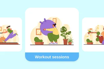 Workout Sessions Illustration Pack