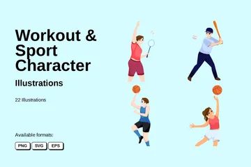 Workout & Sport Character Illustration Pack