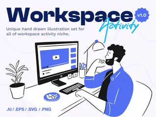 Workspace Activity Illustration Pack