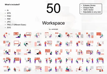 Workspace Illustration Pack