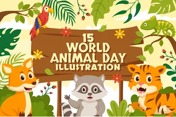 World Animal Day Illustration Illustration Pack