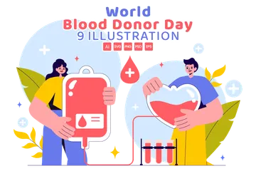 World Blood Donor Day Illustration Pack