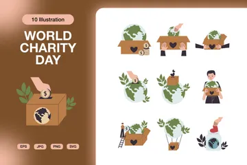 World Charity Day Illustration Pack