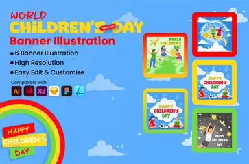 World Children's Day Illustration Pack