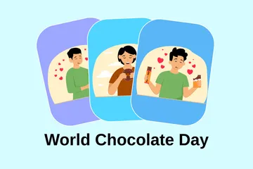 World Chocolate Day Illustration Pack