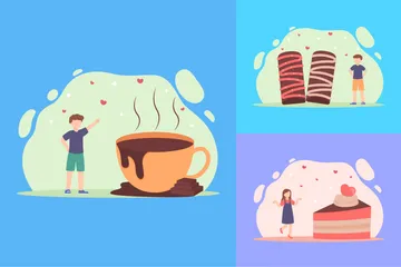 World Chocolate Day Illustration Pack