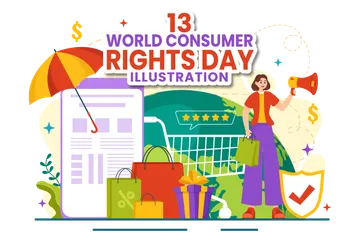 World Consumer Rights Day Illustration Pack