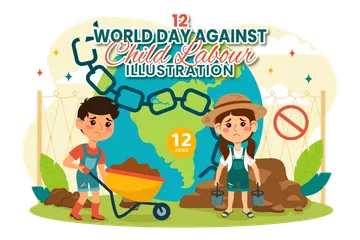 World Day Against Child Labour Illustration Pack