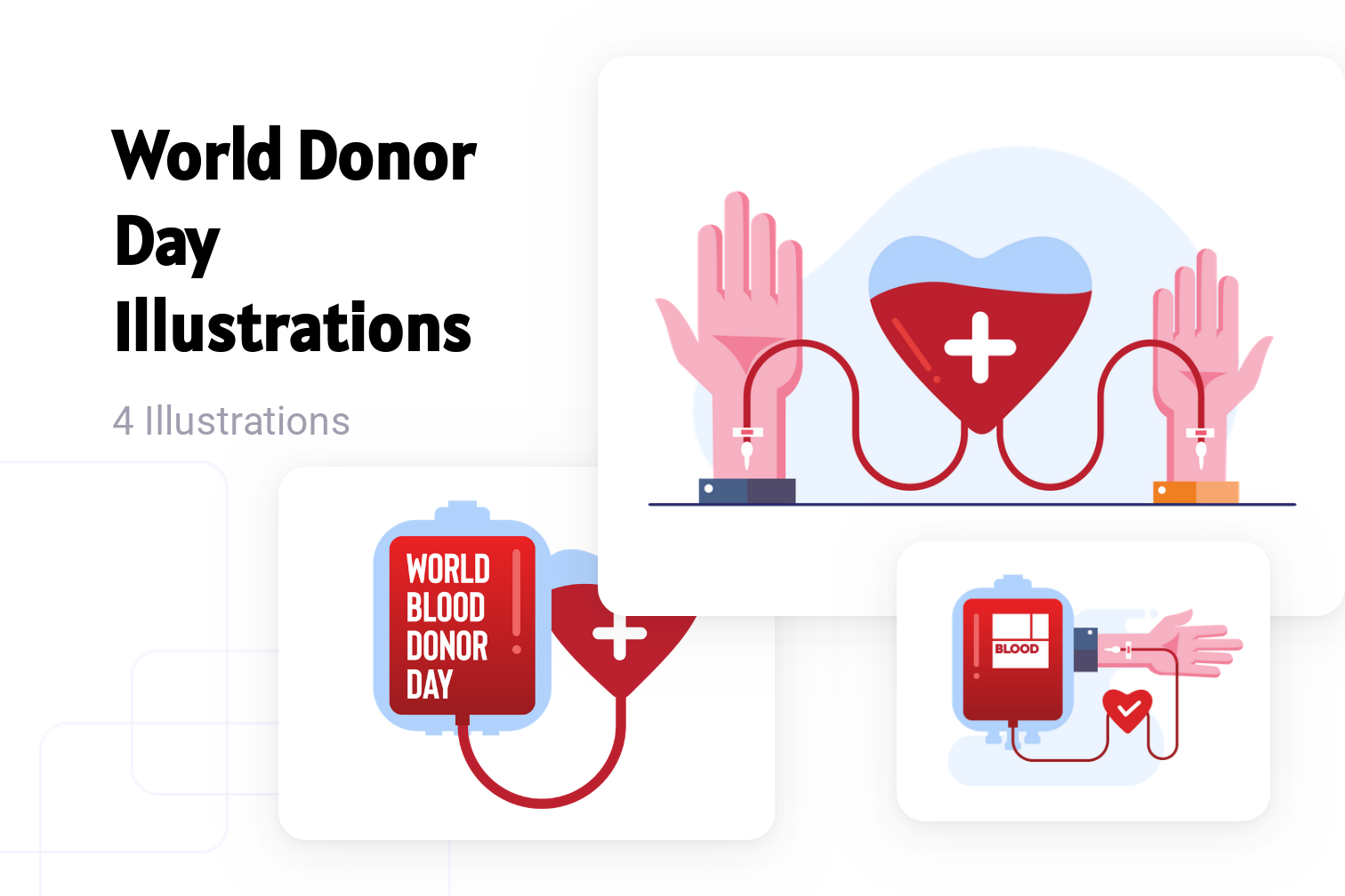 Premium World Donor Day Illustration pack from People Illustrations