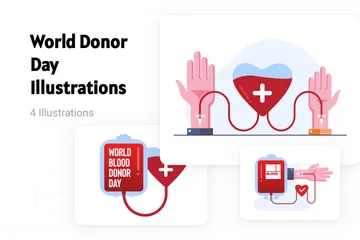 World Donor Day Illustration Pack